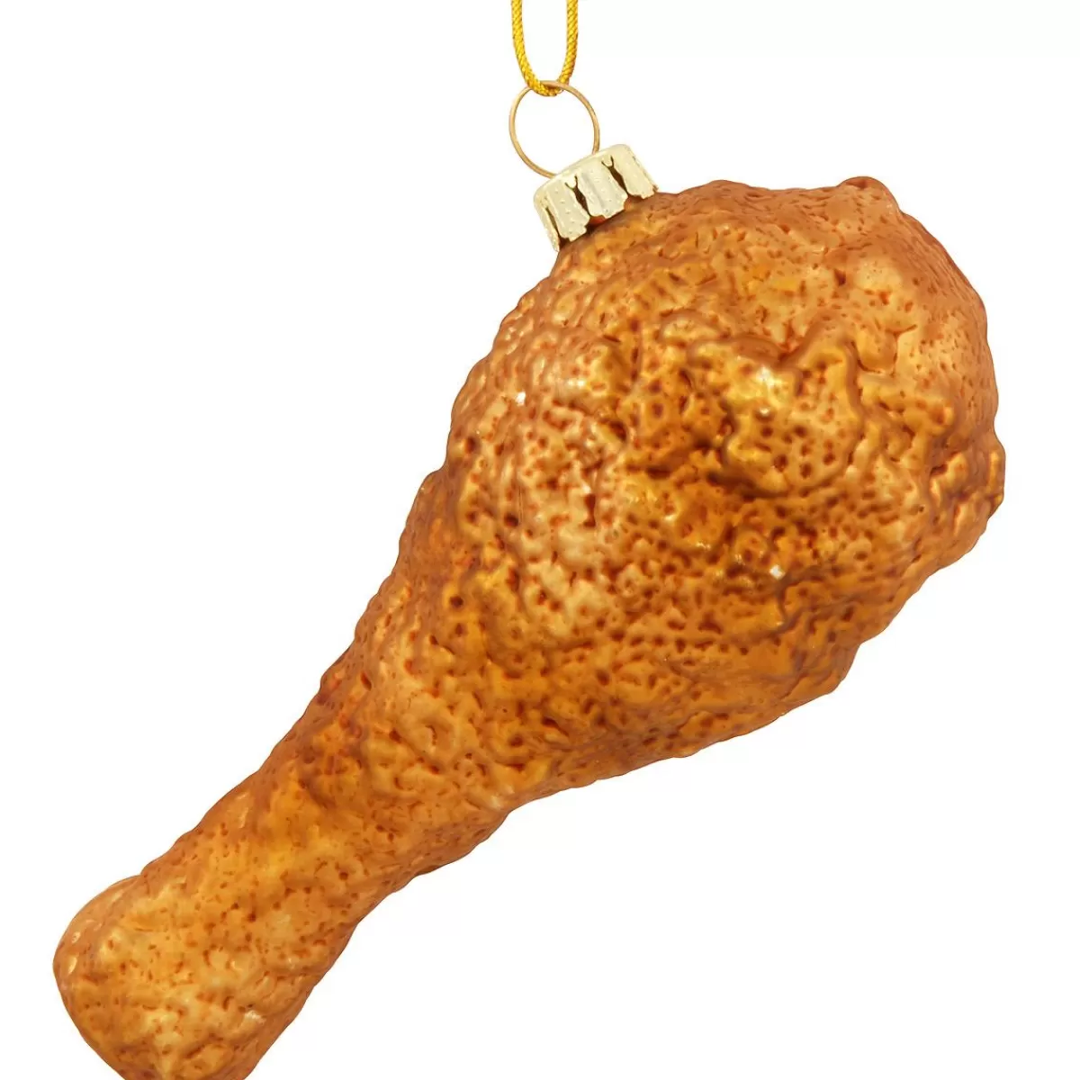 Bronner's Christmas Wonderland Fried Chicken Leg Glass Ornament> Food, Drinks, & Cooking