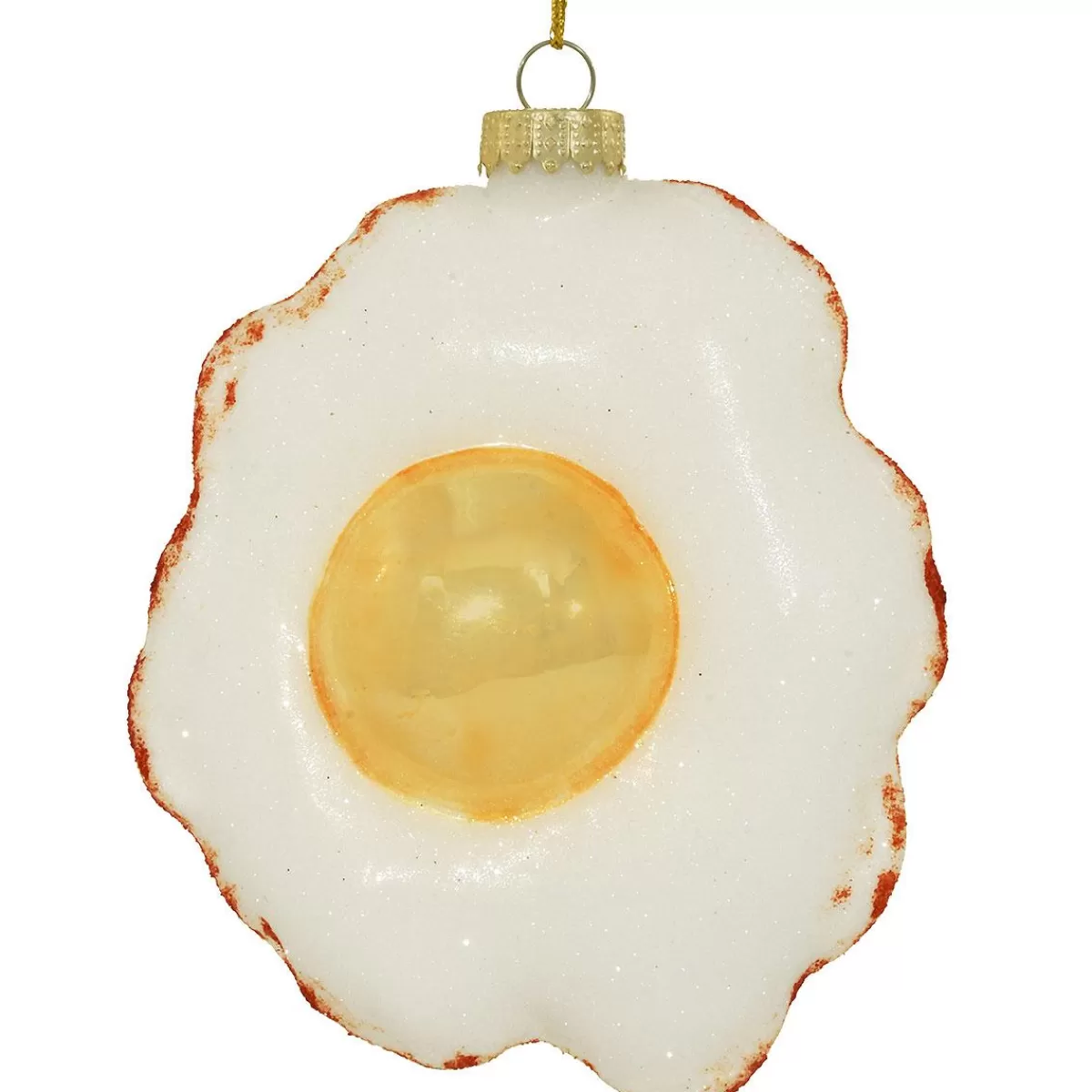 Bronner's Christmas Wonderland Fried Egg Glass Ornament> Food, Drinks, & Cooking