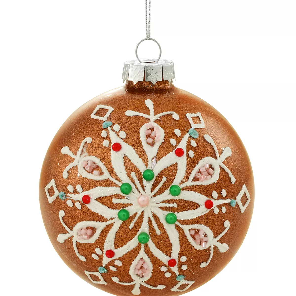 Bronner's Christmas Wonderland Gingerbread Ball Glass Ornament> Food, Drinks, & Cooking