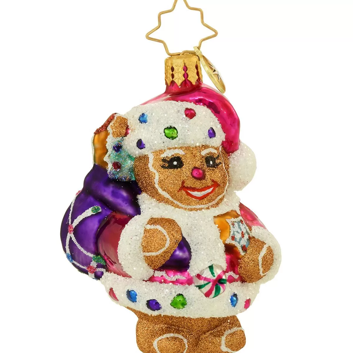 Bronner's Christmas Wonderland Gingersnap Santa Gem Christopher Radko Glass Ornament> Food, Drinks, & Cooking