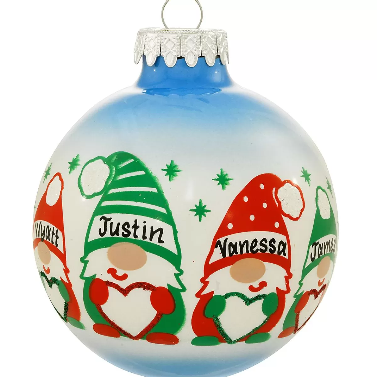 Bronner's Christmas Wonderland Gnome Family Of 4 4-Inch Glass Ornament | Ornaments