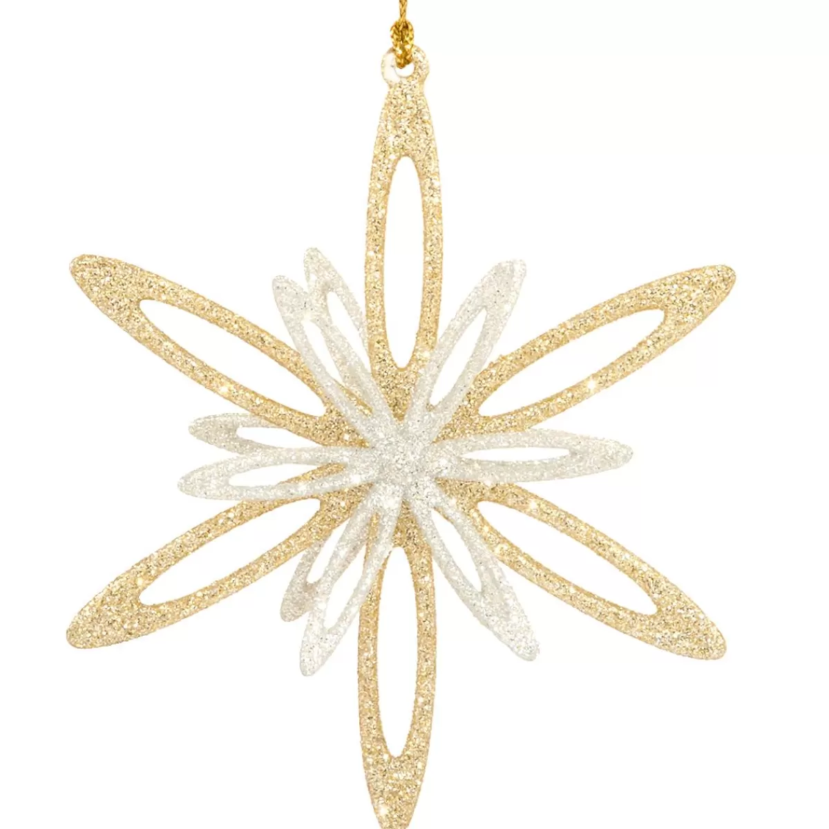 Bronner's Christmas Wonderland Gold And Silver Snowflake Ornament | Snowflakes & Icicles