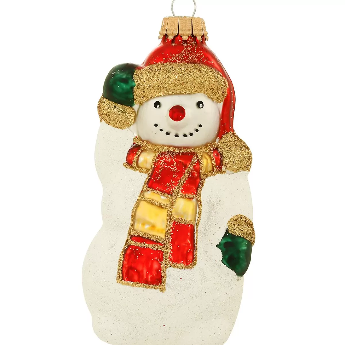 Bronner's Christmas Wonderland Greetings Snowman Glass Ornament | Snowmen