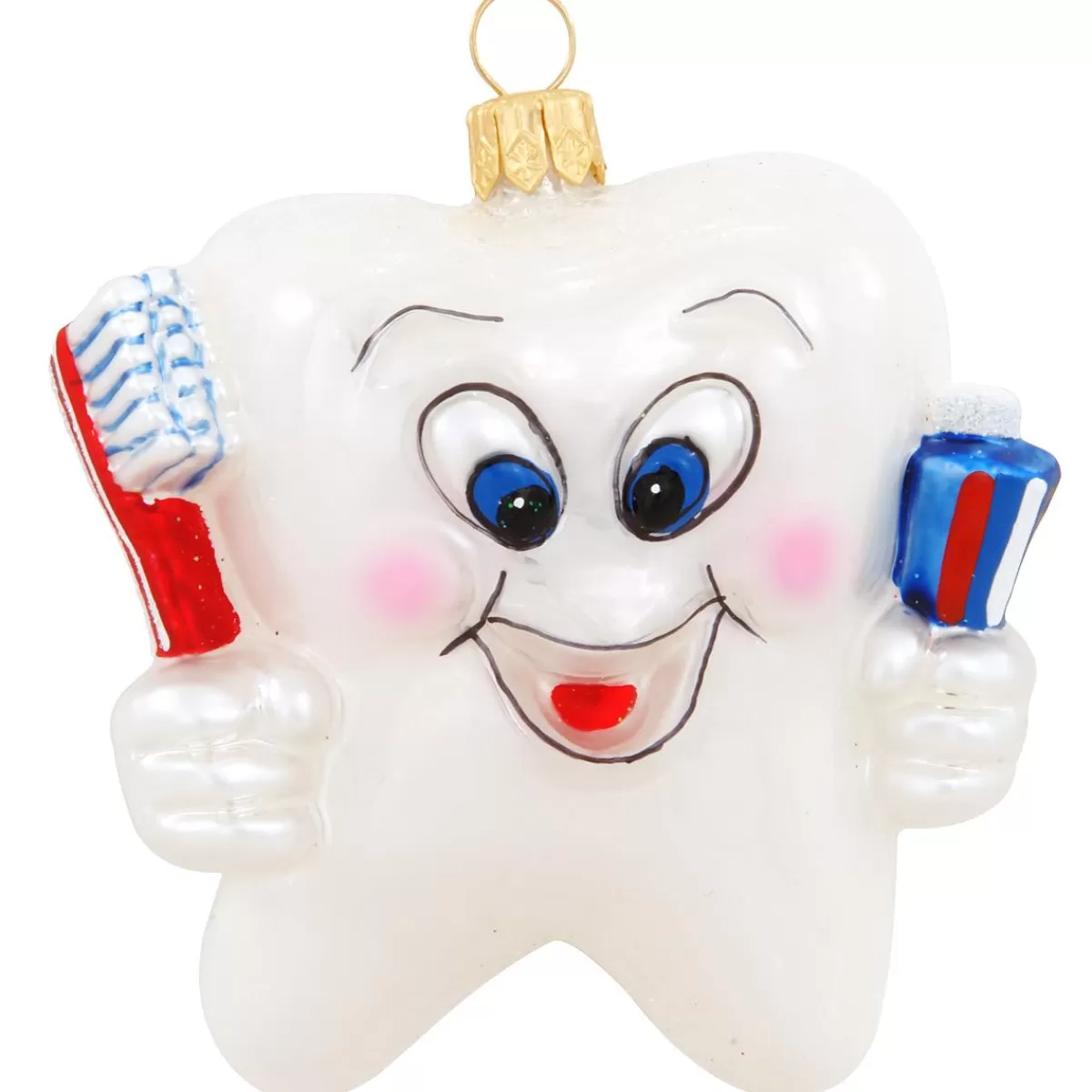 Bronner's Christmas Wonderland Happy Tooth Glass Ornament> Hobbies & Occupations