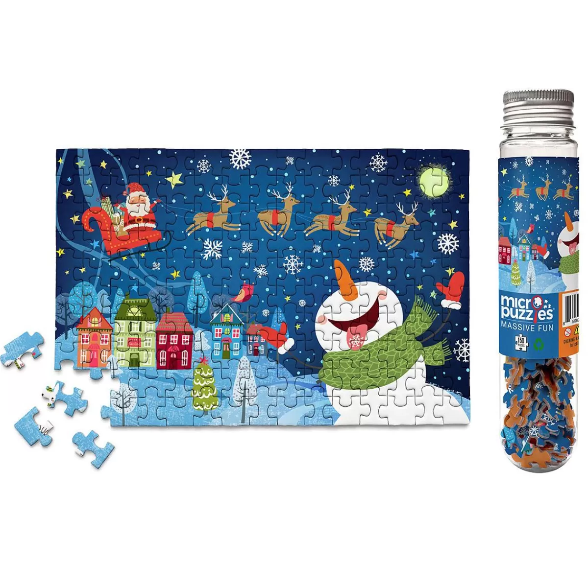 Bronner's Christmas Wonderland Here Comes Santa Micro Puzzle 150 Pieces | Home Decor & Gifts