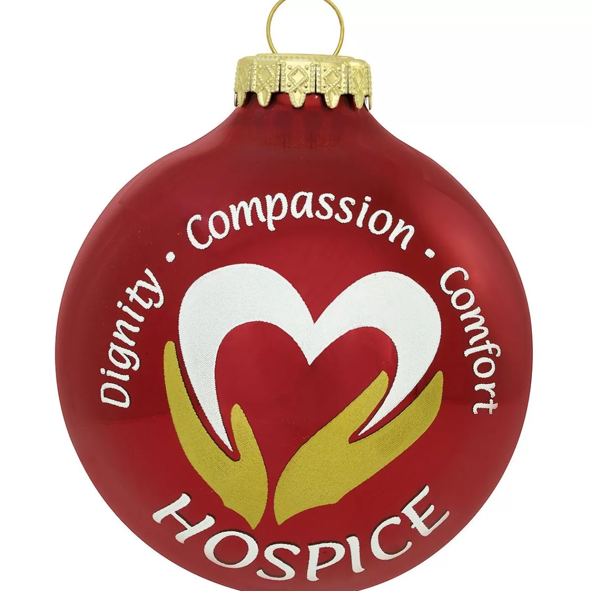 Bronner's Christmas Wonderland Hospice Dignity, Compassion, Comfort Glass Ornament> Hobbies & Occupations