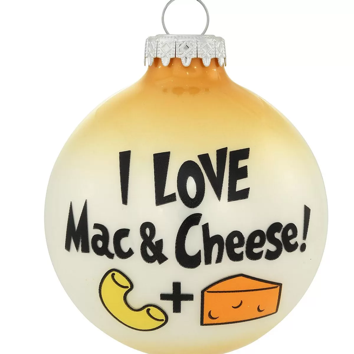 Bronner's Christmas Wonderland I Love Macaroni And Cheese Glass Ornament> Food, Drinks, & Cooking