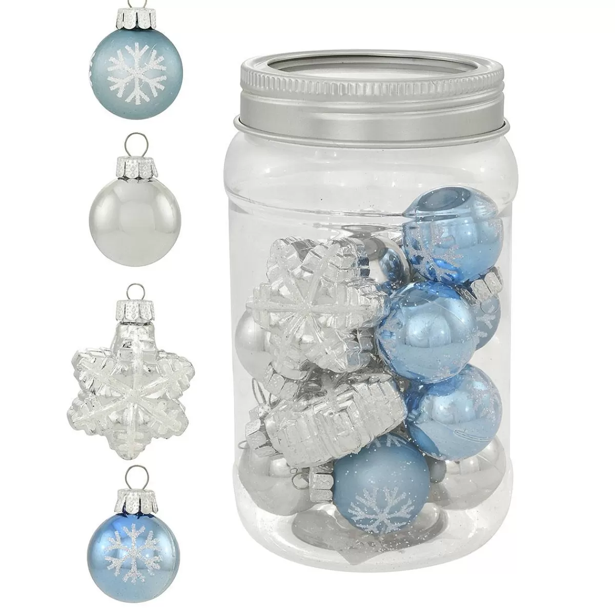 Bronner's Christmas Wonderland Jar With Snowflakes And Ball Ornaments | Sets