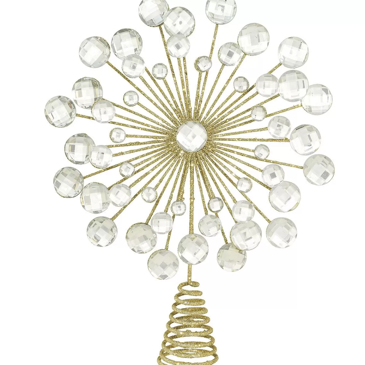 Bronner's Christmas Wonderland Jewel Snowflake Gold Tree Topper | Tree Toppers