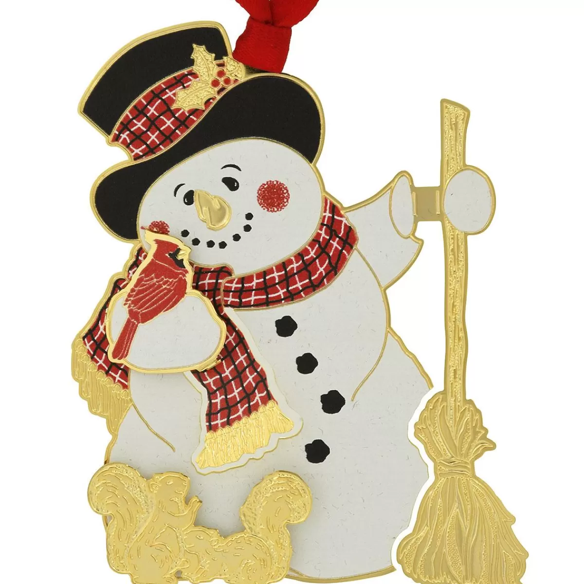 Bronner's Christmas Wonderland Jolly Snowman Metal Ornament | Snowmen