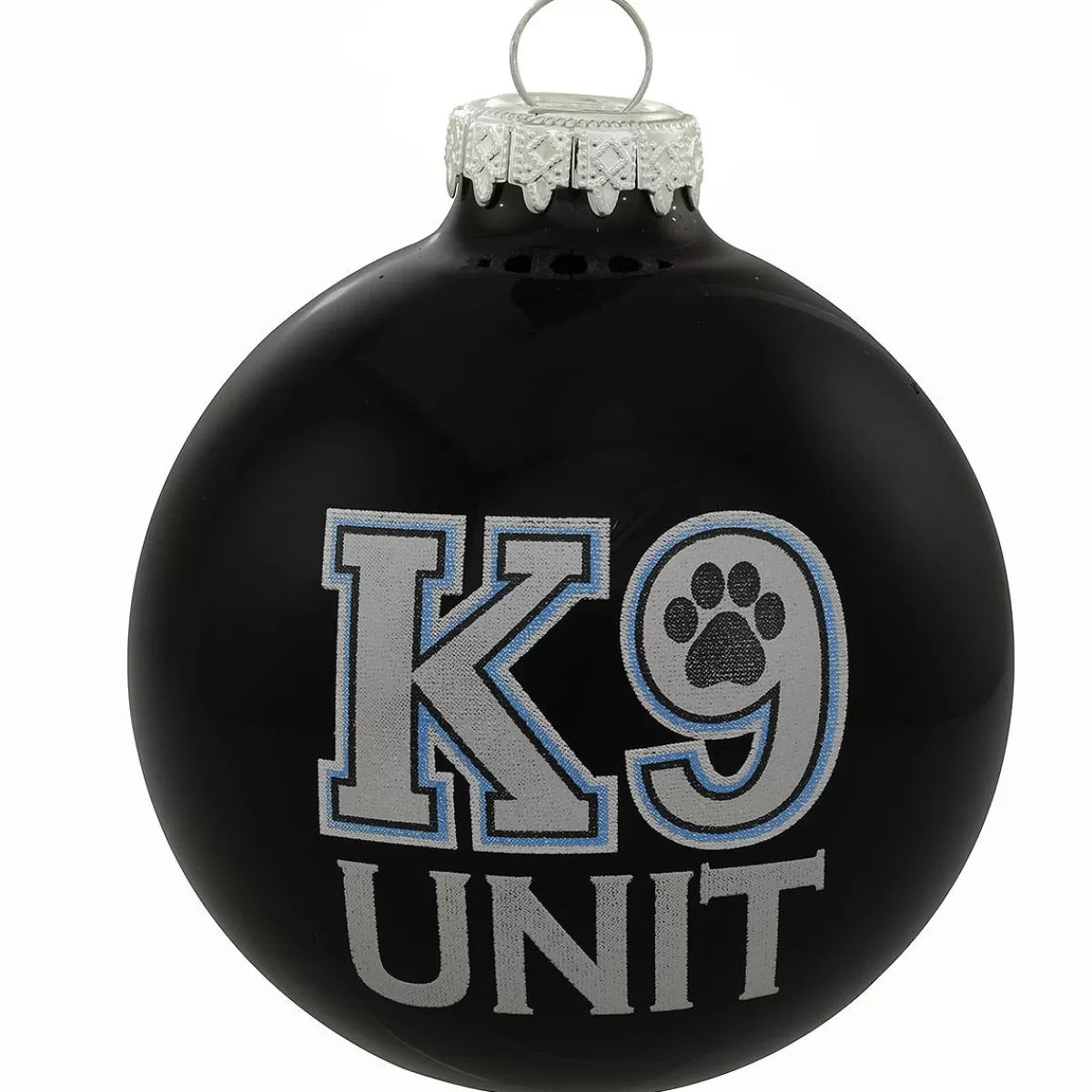 Bronner's Christmas Wonderland K9 Unit Black Glass Ornament> Hobbies & Occupations