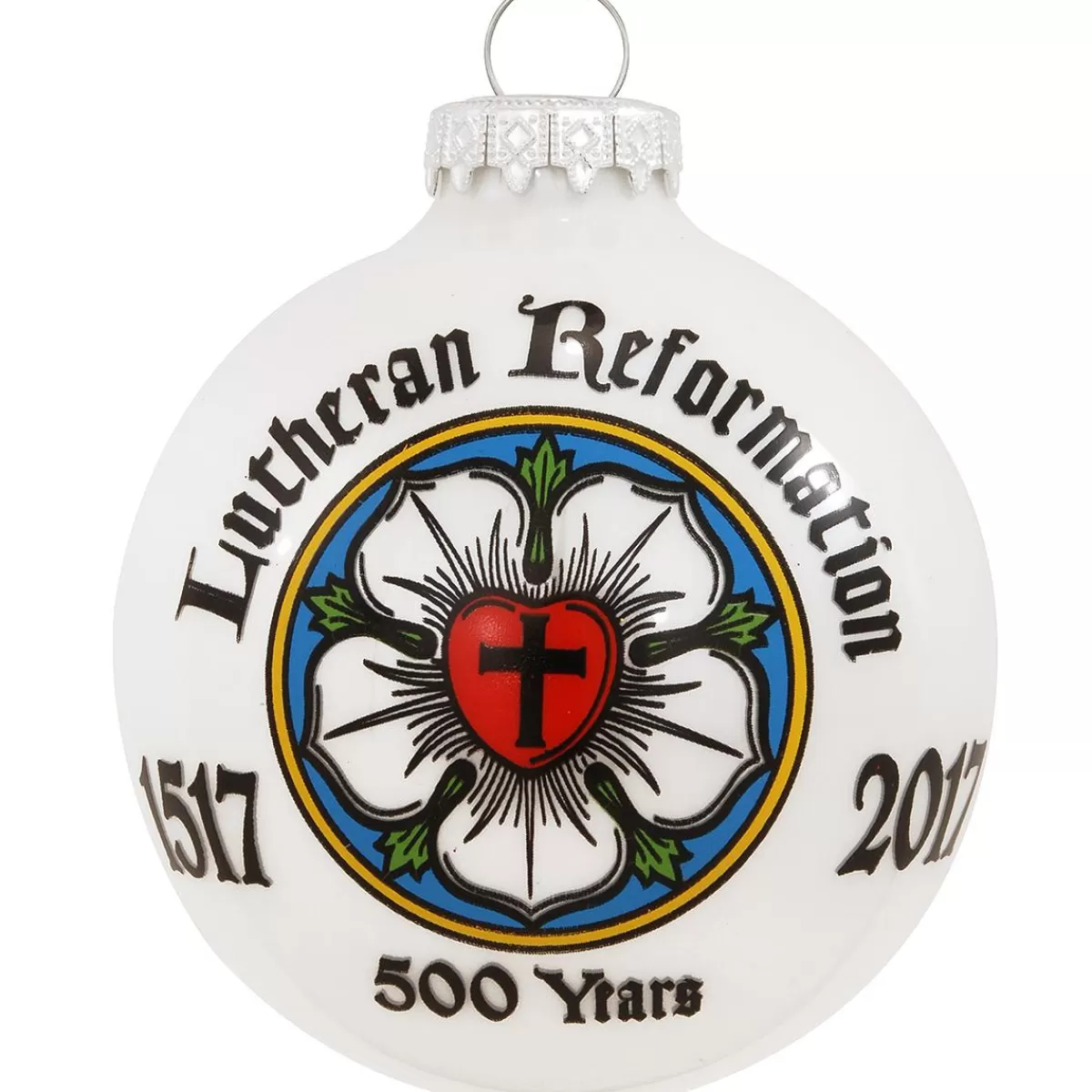 Bronner's Christmas Wonderland Lutheran Reformation Anniversary Glass Ornament | Religious