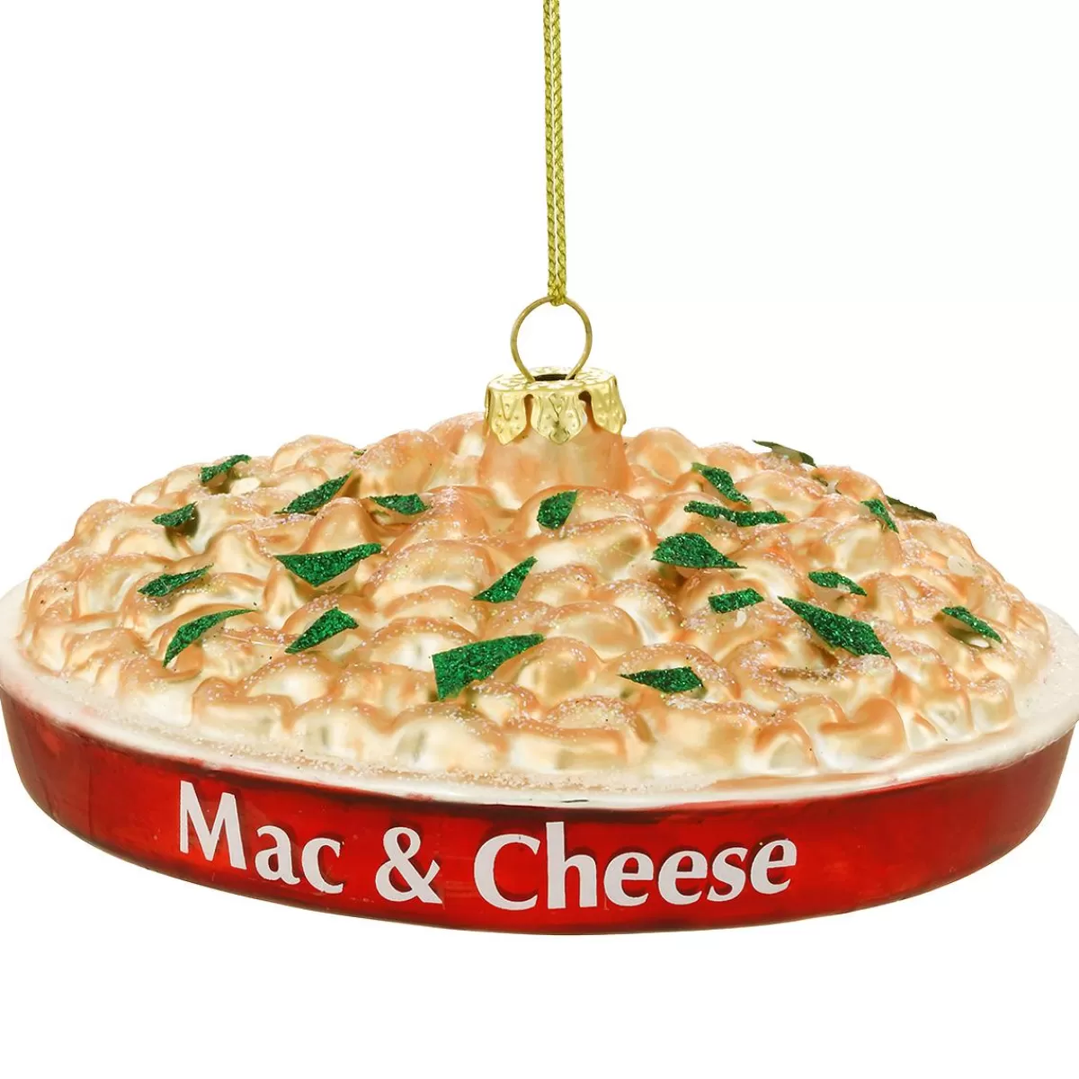 Bronner's Christmas Wonderland Mac & Cheese Glass Ornament> Food, Drinks, & Cooking