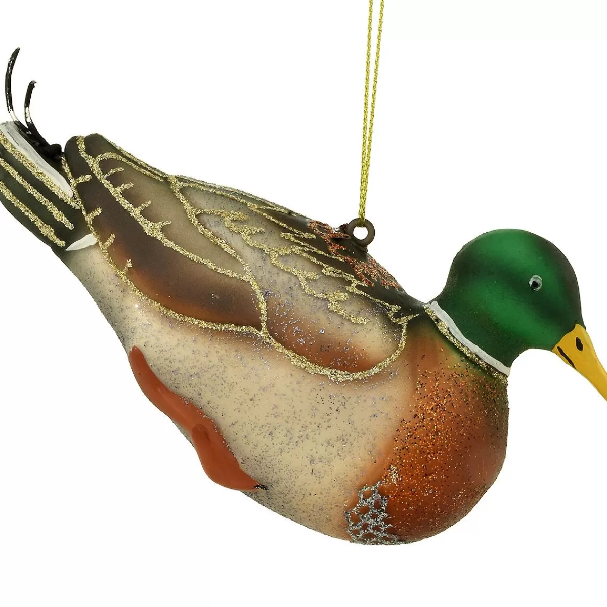 Bronner's Christmas Wonderland Mallard Duck Glass Ornament> Hunting & Fishing