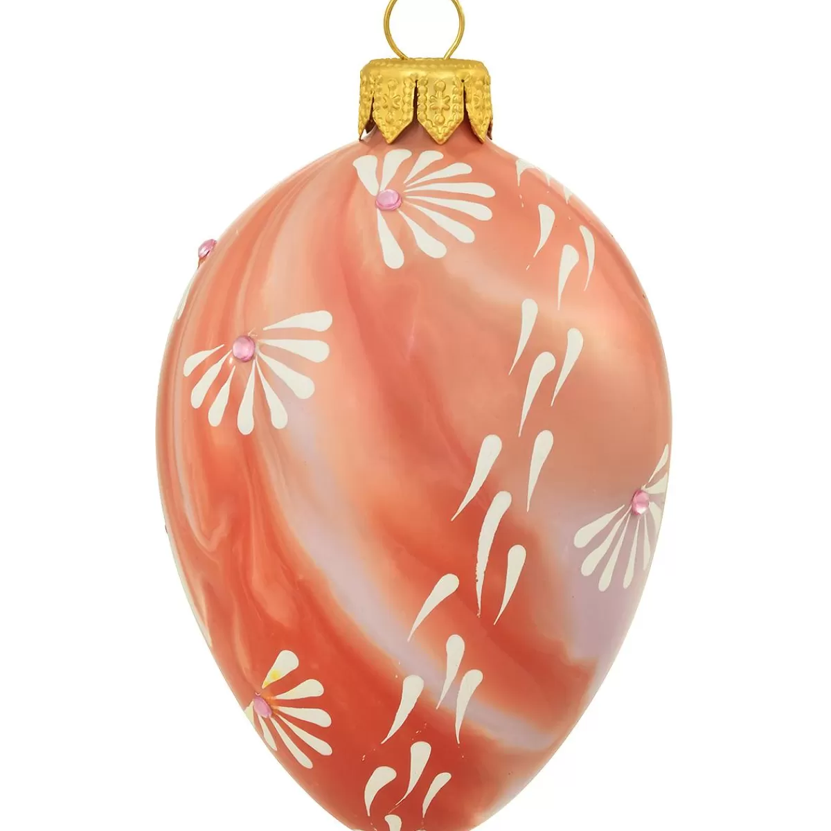 Bronner's Christmas Wonderland Marbled Egg Glass Ornament> Food, Drinks, & Cooking