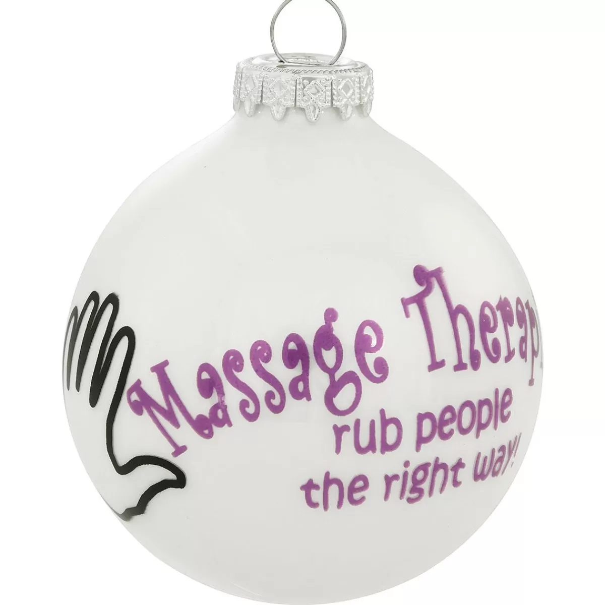 Bronner's Christmas Wonderland Massage Therapists Glass Ornament> Hobbies & Occupations