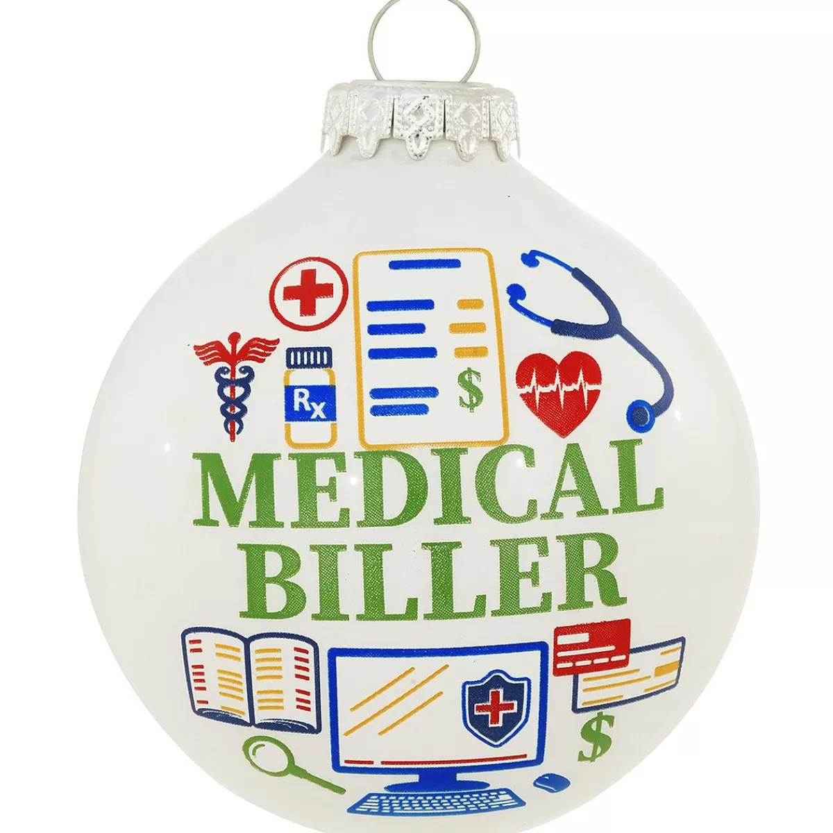 Bronner's Christmas Wonderland Medical Biller 3 Inch Glass Ornament> Hobbies & Occupations