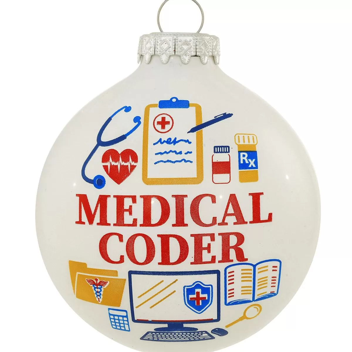 Bronner's Christmas Wonderland Medical Coder 3 Inch Glass Ornament> Hobbies & Occupations