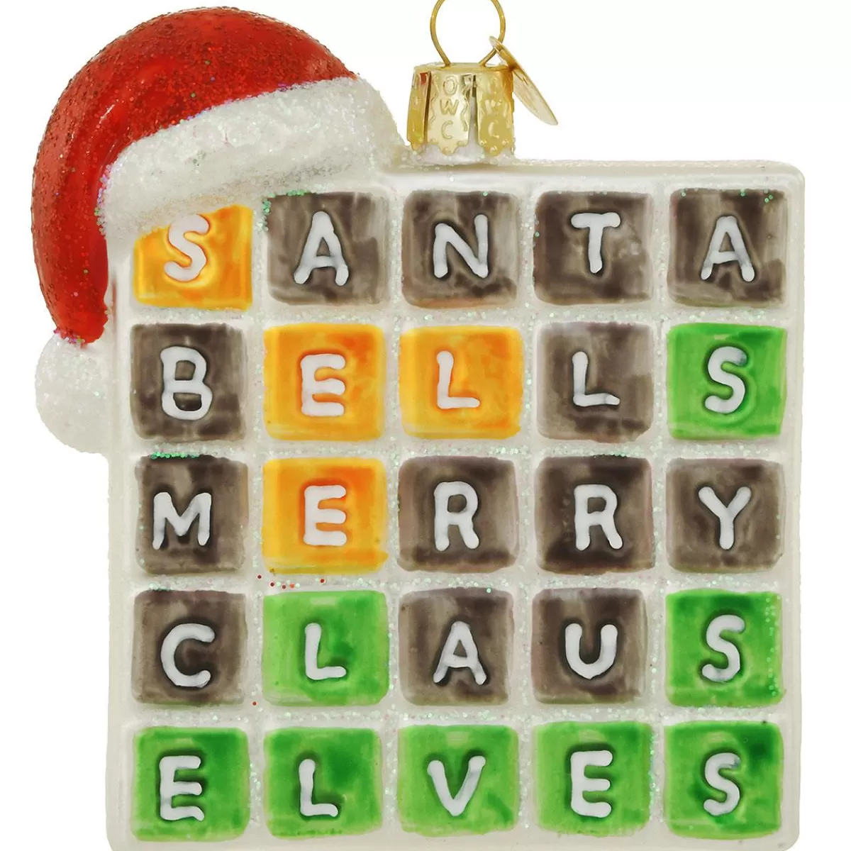 Bronner's Christmas Wonderland Merry Words Glass Ornament> Hobbies & Occupations