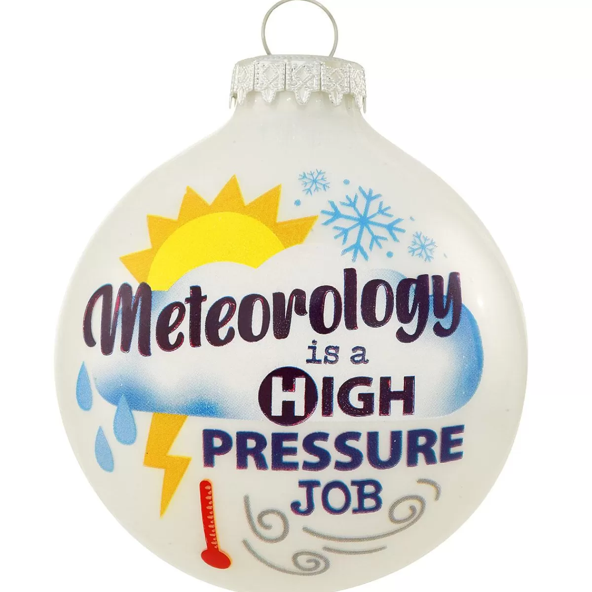 Bronner's Christmas Wonderland Meteorology Glass Ornament> Hobbies & Occupations