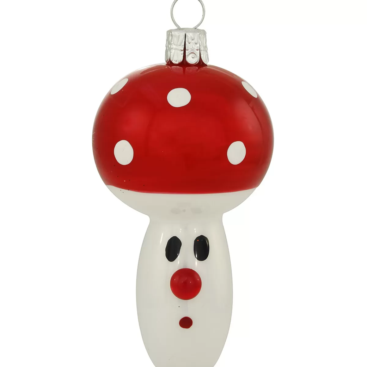 Bronner's Christmas Wonderland Mushroom With Face Glass Ornament> Outdoors, Camping, & Nature