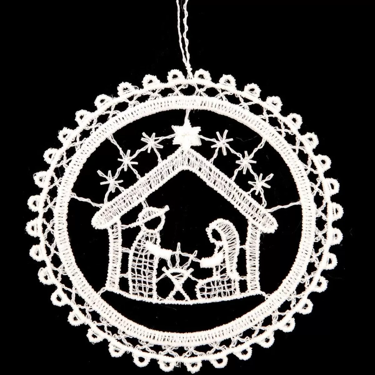 Bronner's Christmas Wonderland Nativity Lace Ornament | Religious