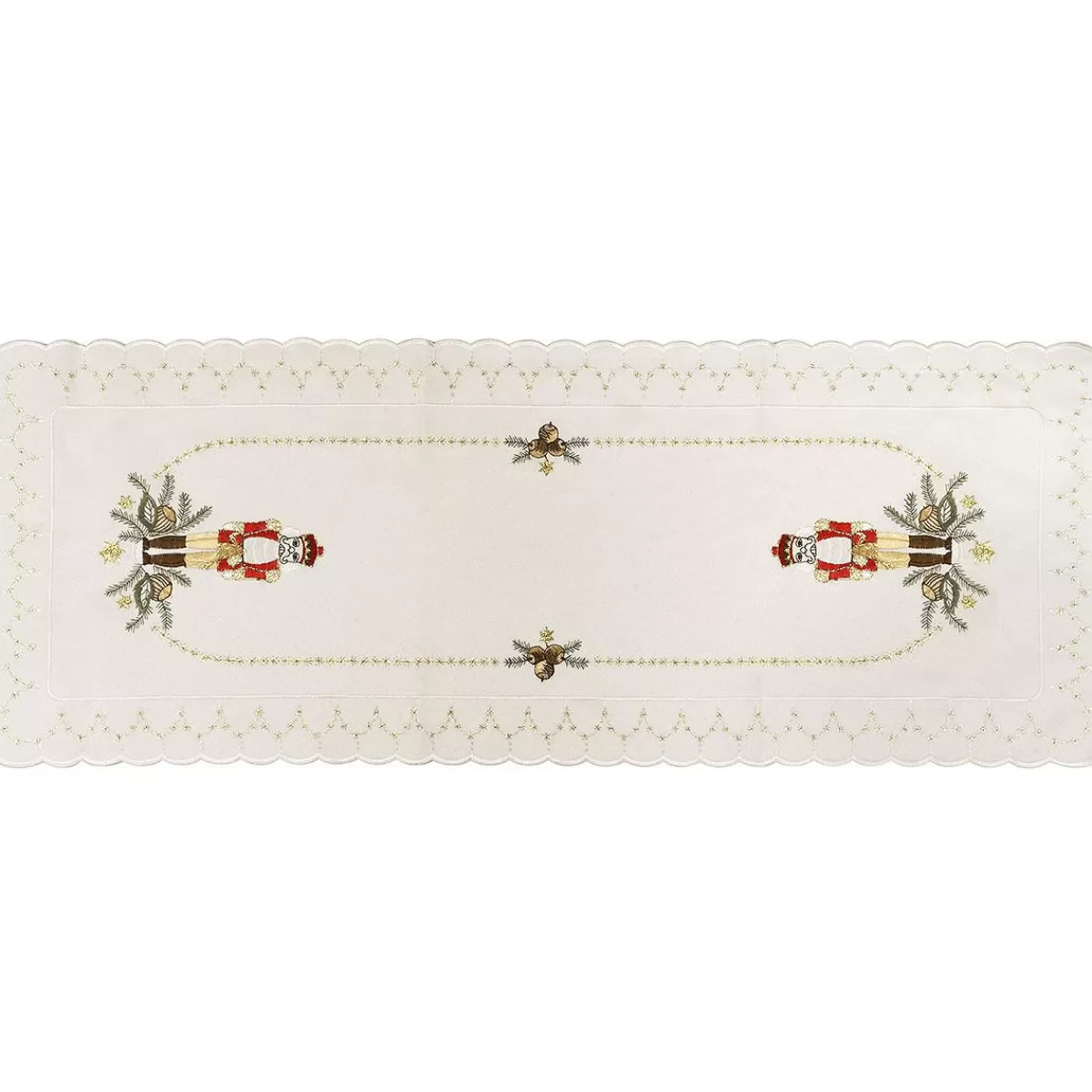 Bronner's Christmas Wonderland Nutcracker Ivory Rectangular Table Runner | Home Decor & Gifts