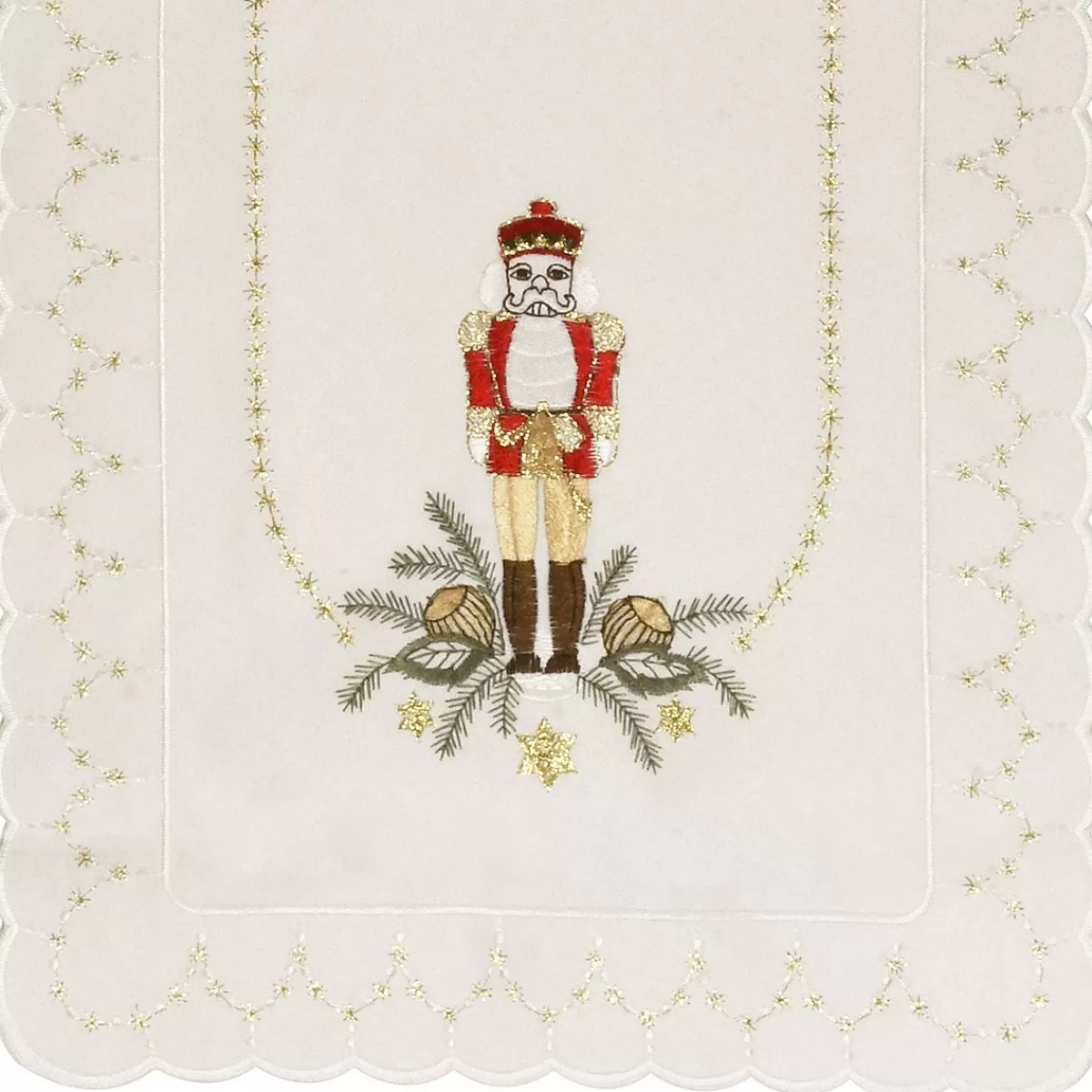 Bronner's Christmas Wonderland Nutcracker Ivory Rectangular Table Runner | Home Decor & Gifts