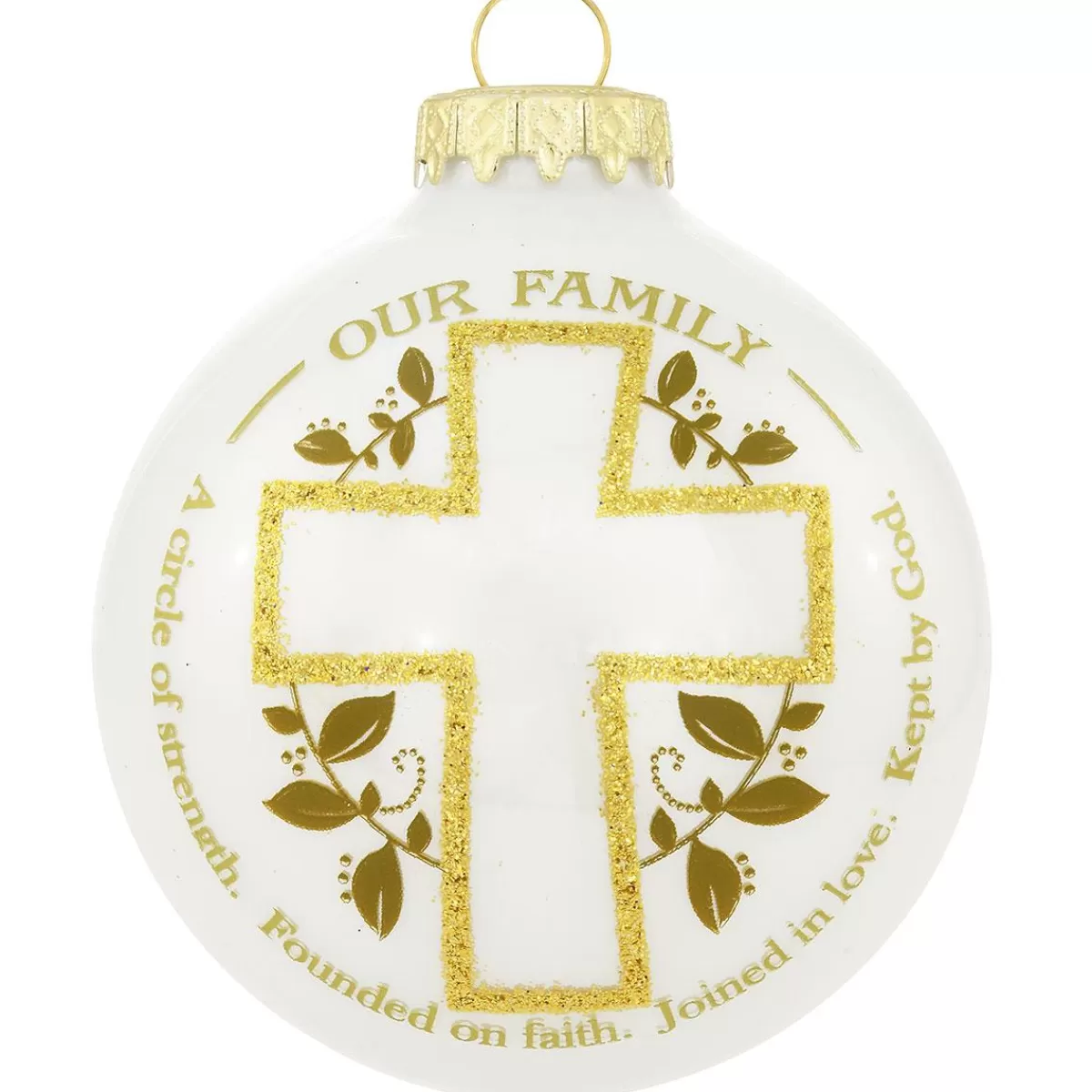 Bronner's Christmas Wonderland Our Family Circle Of Strength Glass Ornament | Religious