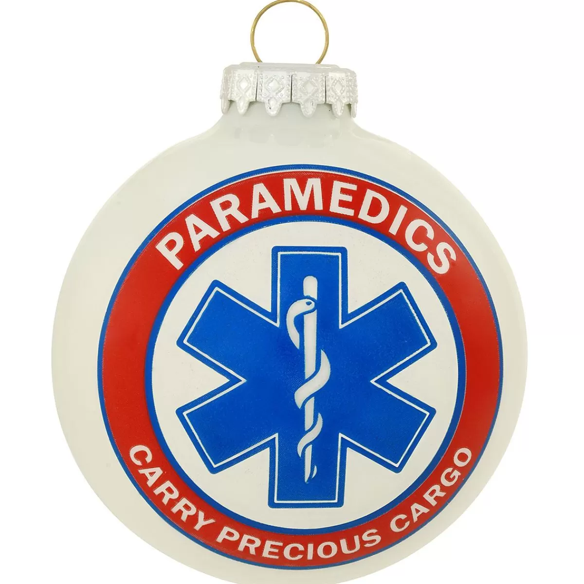 Bronner's Christmas Wonderland Paramedics 3 Inch Glass Ornament> Hobbies & Occupations