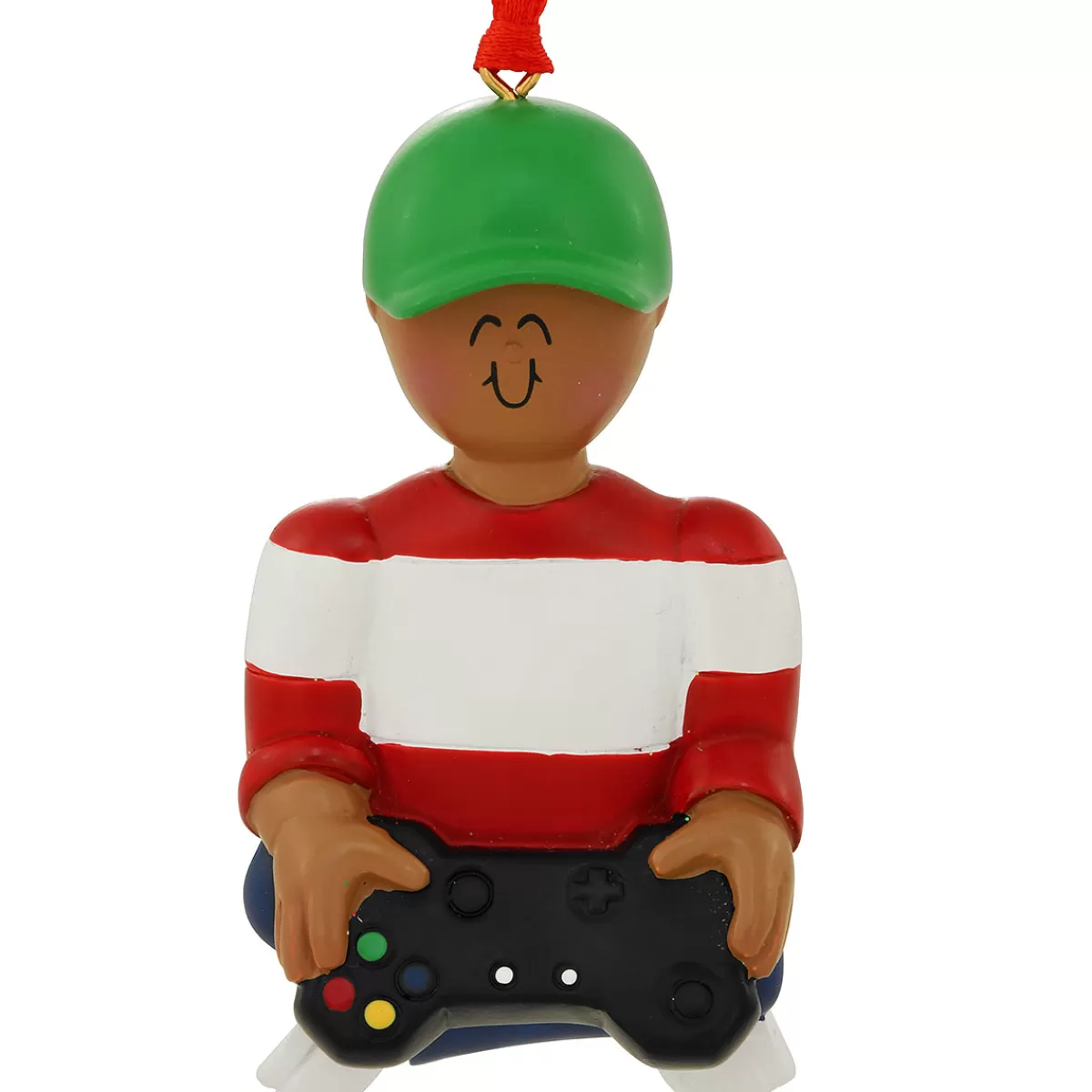 Bronner's Christmas Wonderland Personalized African American Male Playing Video Game Ornament> Hobbies & Occupations