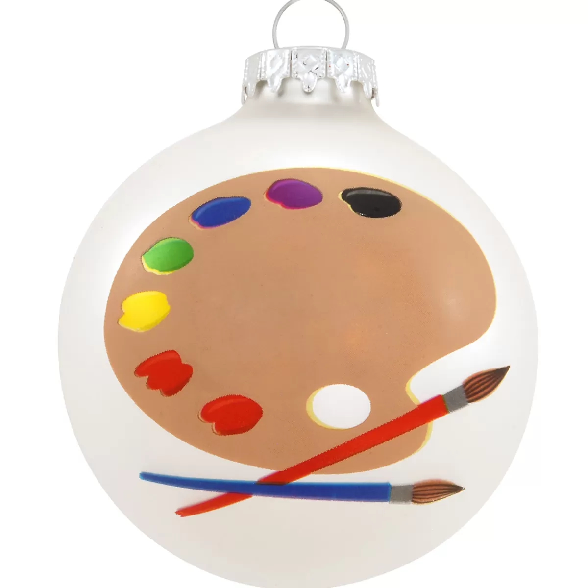 Bronner's Christmas Wonderland Personalized Artist Palette Glass Ornament> Hobbies & Occupations