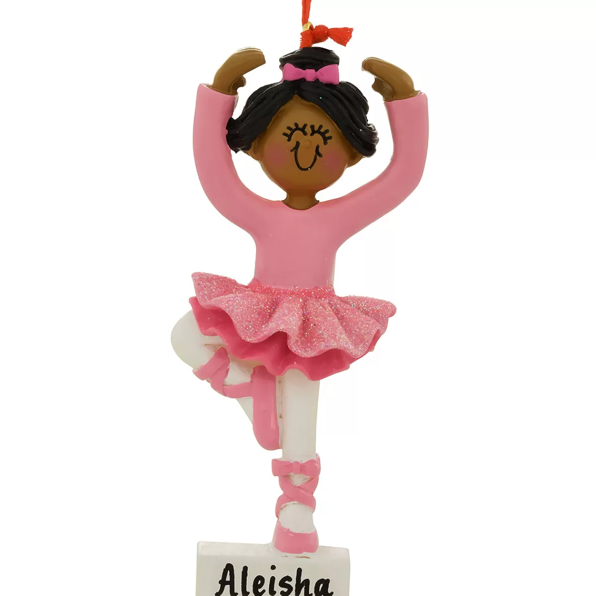 Bronner's Christmas Wonderland Personalized Ballerina African American Resin Ornament> Music, Dance, & Theater