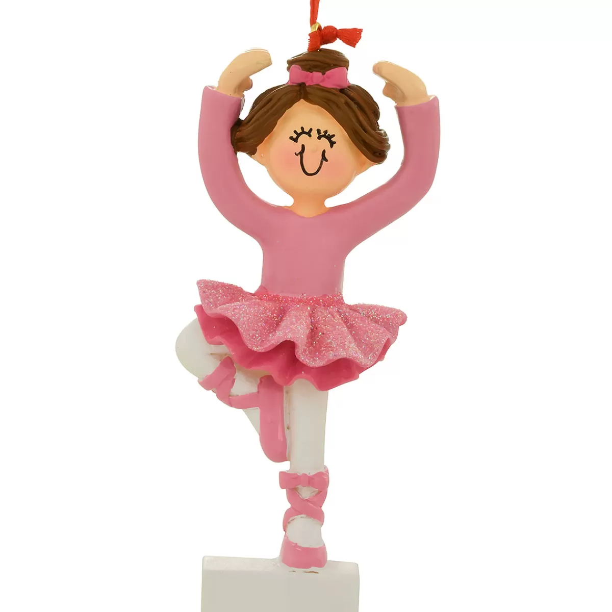 Bronner's Christmas Wonderland Personalized Ballerina Brunette Resin Ornament> Music, Dance, & Theater