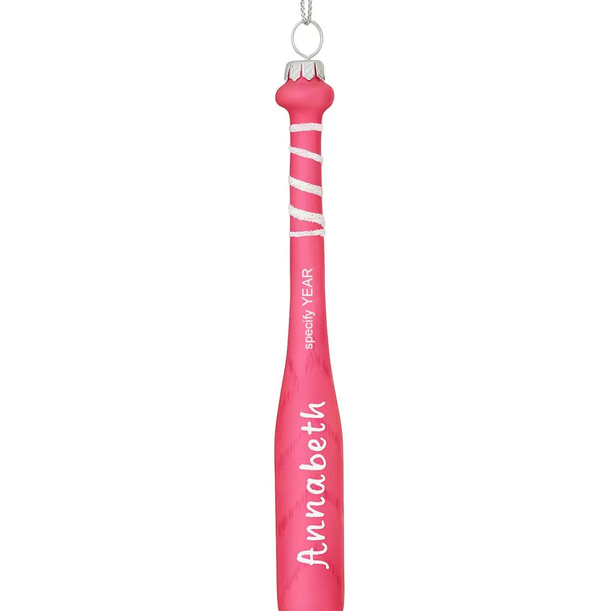 Bronner's Christmas Wonderland Personalized Baseball Bat Glass Ornament | Ornaments