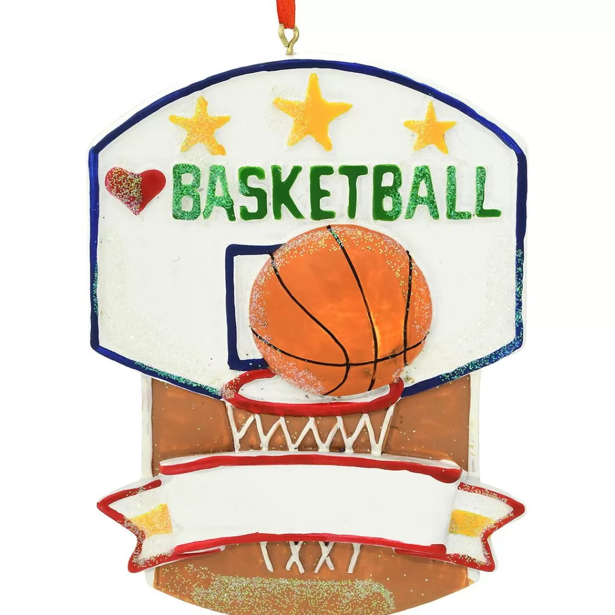 Bronner's Christmas Wonderland Personalized Basketball Resin Ornament | Ornaments