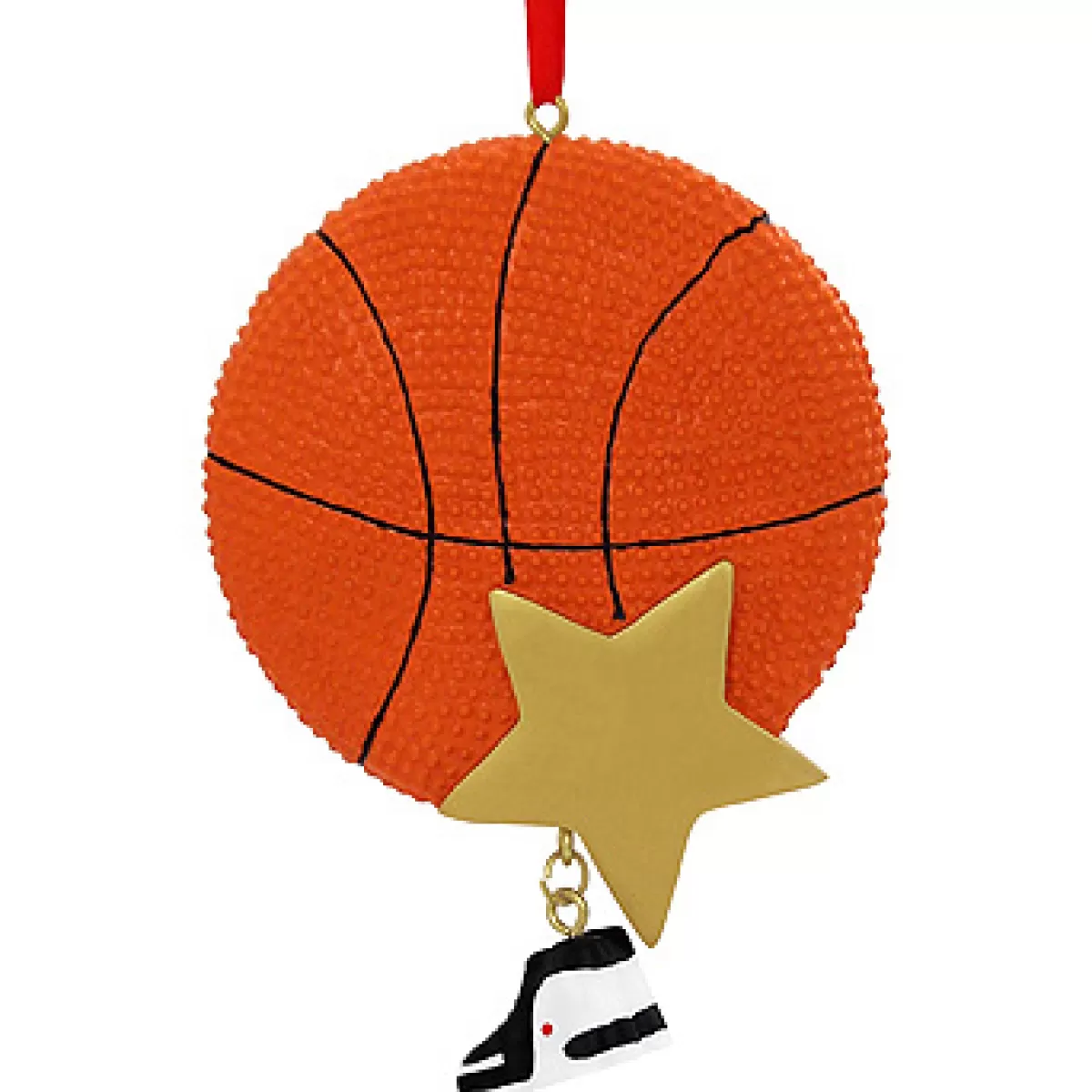 Bronner's Christmas Wonderland Personalized Basketball Star With Shoe Dangle Ornament | Ornaments