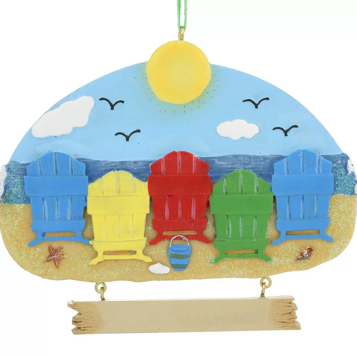 Bronner's Christmas Wonderland Personalized Beach Chair Ornament With 5 Chairs | Ornaments