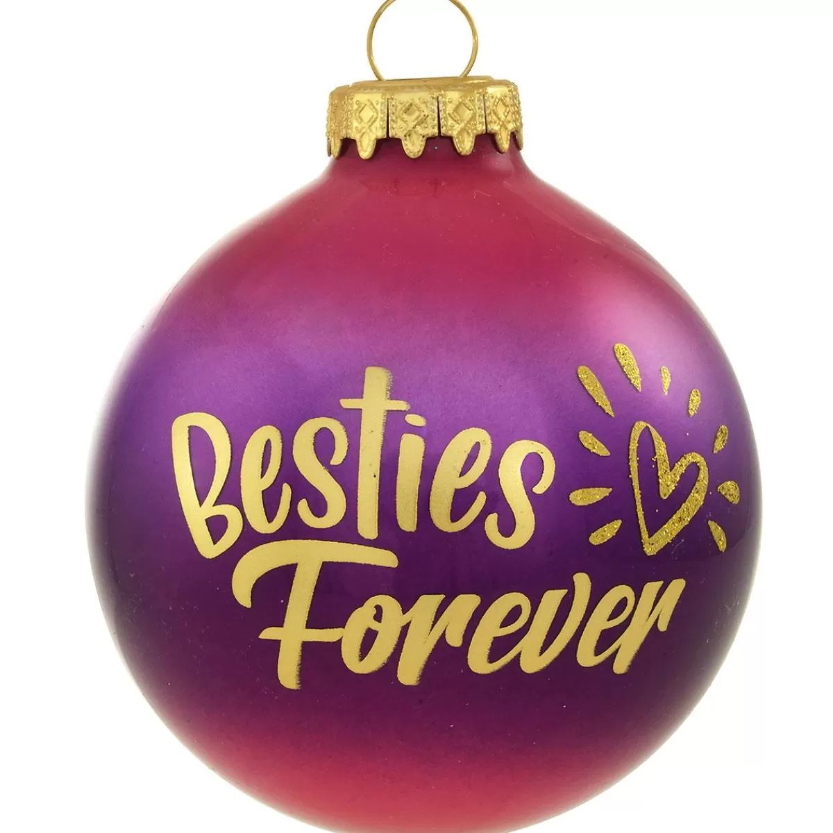 Bronner's Christmas Wonderland Personalized Besties Forever Glass Ornament | Ornaments