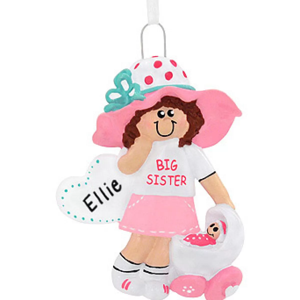 Bronner's Christmas Wonderland Personalized Big Sister With Doll Carriage Ornament | Ornaments