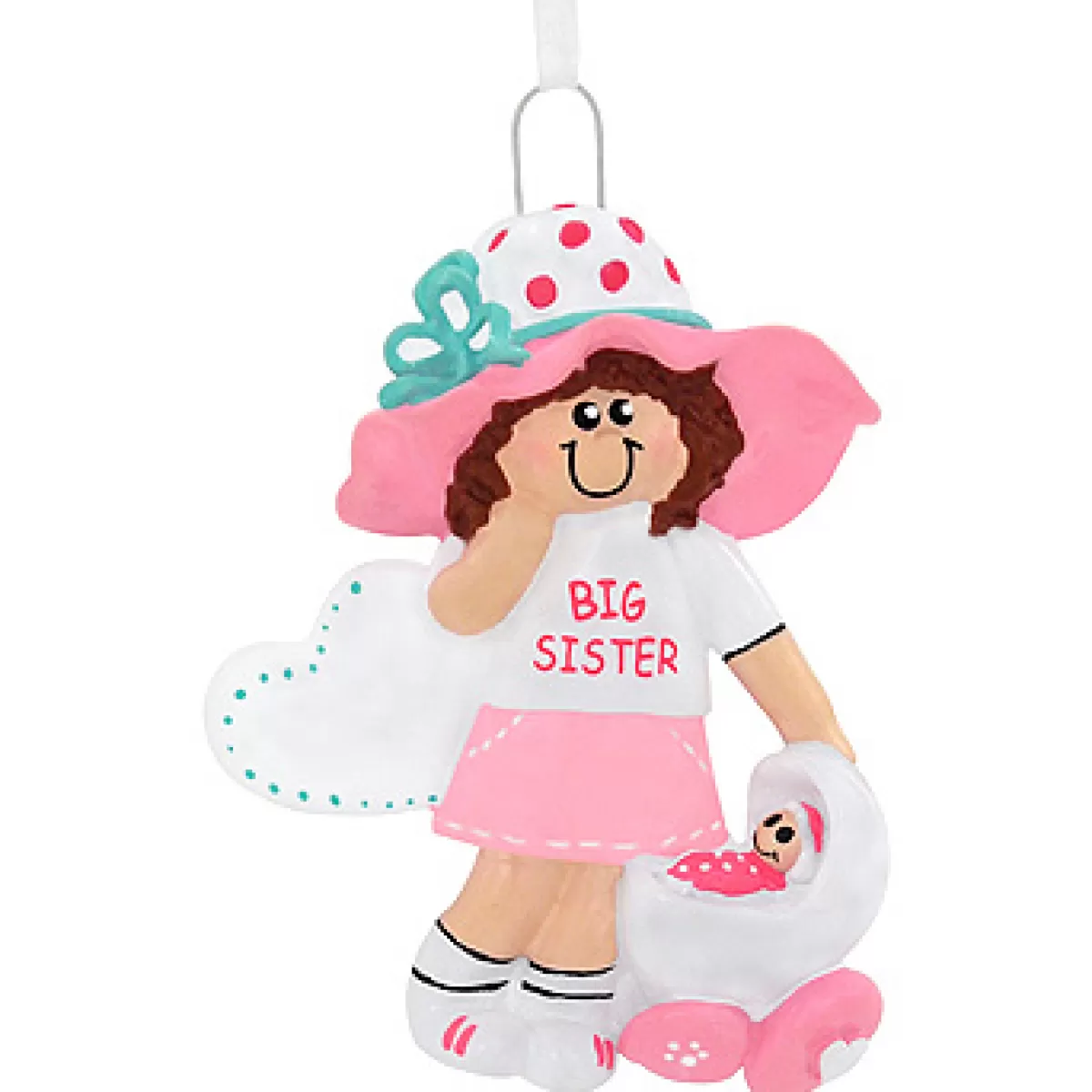 Bronner's Christmas Wonderland Personalized Big Sister With Doll Carriage Ornament | Ornaments