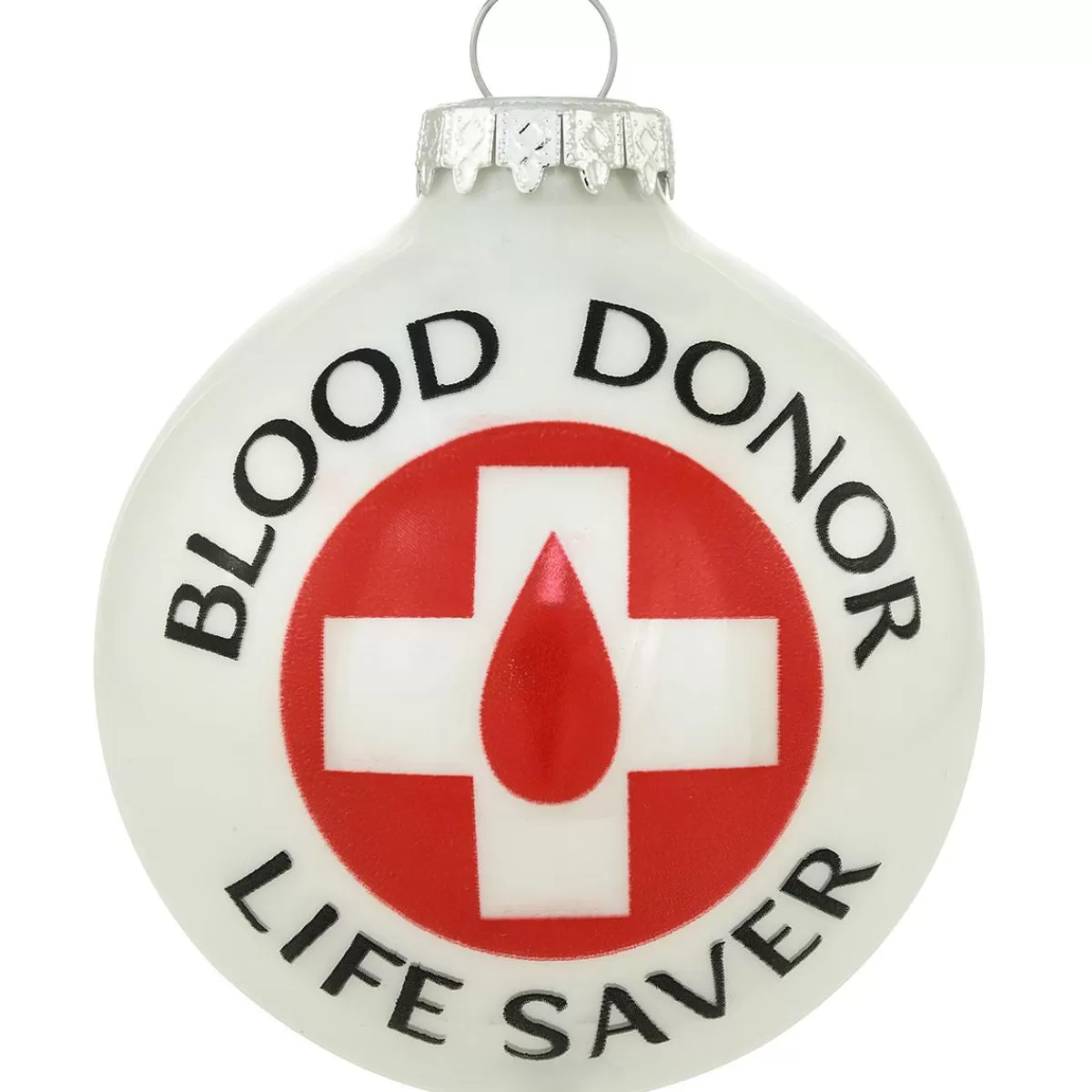 Bronner's Christmas Wonderland Personalized Blood Donor Glass Ornament> Hobbies & Occupations