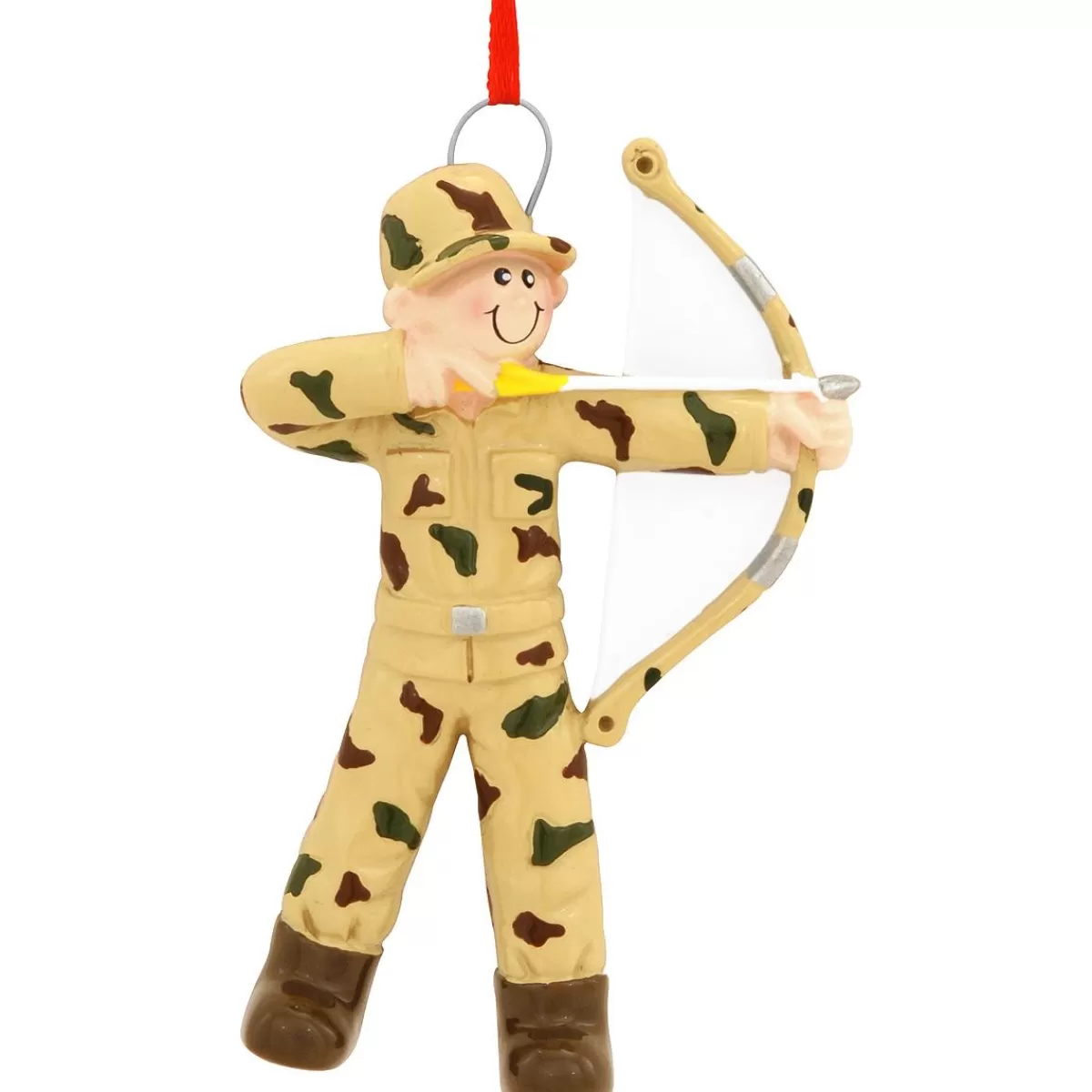 Bronner's Christmas Wonderland Personalized Bow Hunter In Camo Ornament> Hunting & Fishing