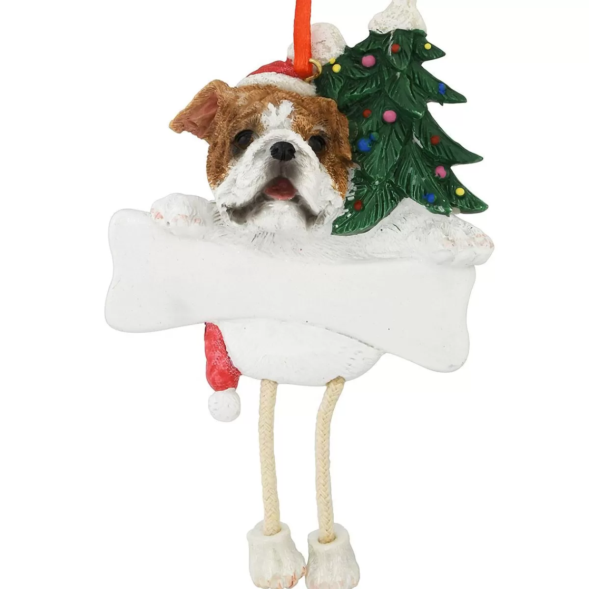 Bronner's Christmas Wonderland Personalized Bulldog Ornament With Dangling Legs | Ornaments