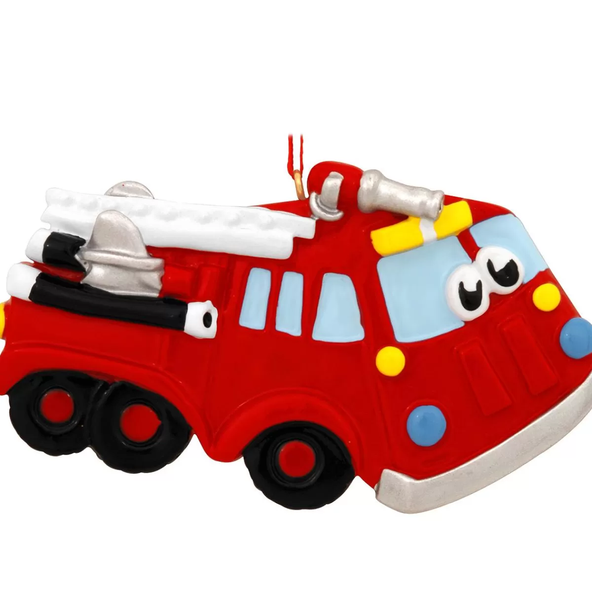 Bronner's Christmas Wonderland Personalized Cartoon Fire Truck Ornament> Hobbies & Occupations