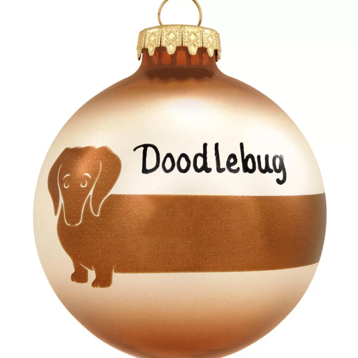 Bronner's Christmas Wonderland Personalized Dachshund Glass Ornament | Ornaments