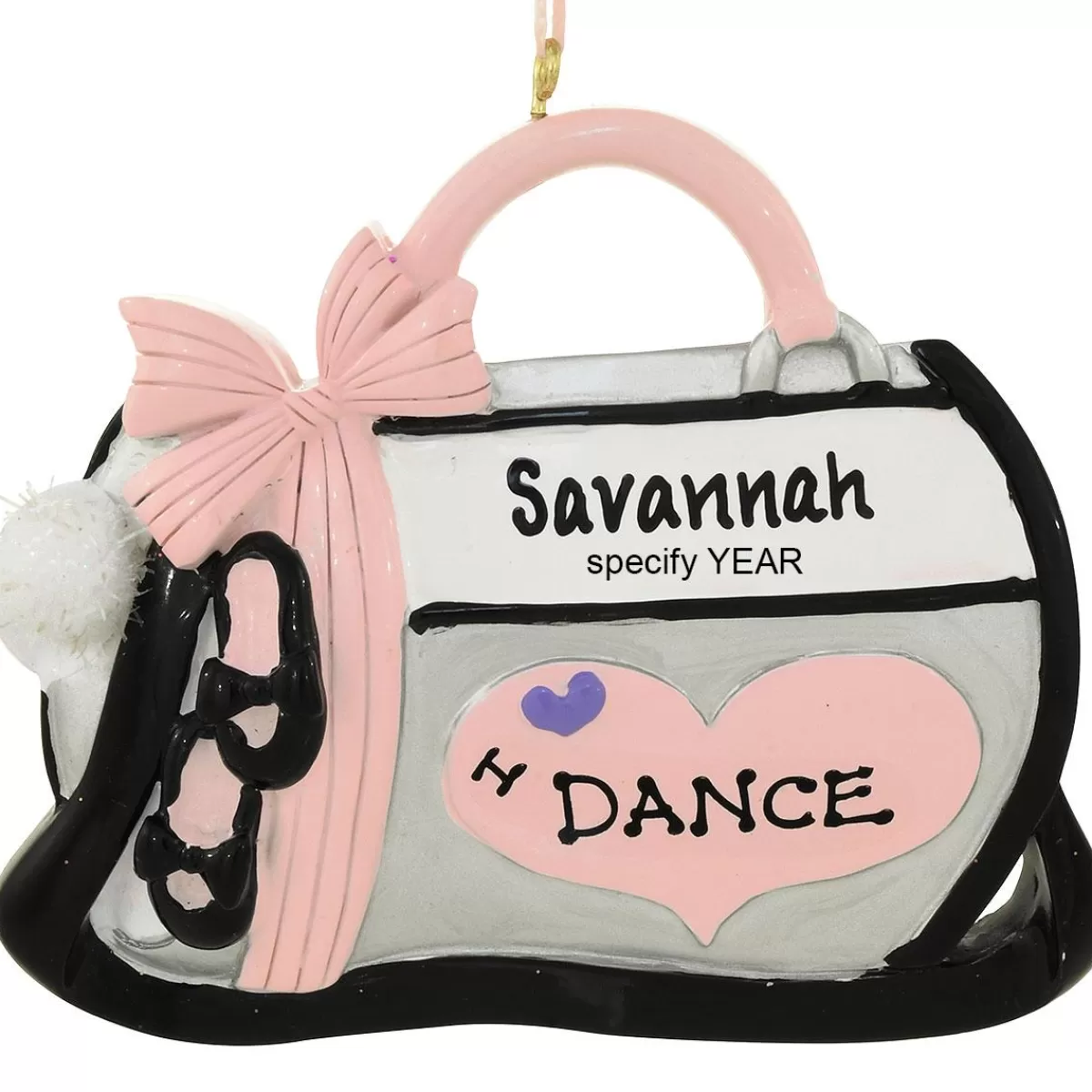 Bronner's Christmas Wonderland Personalized Dance Bag Resin Ornament> Music, Dance, & Theater