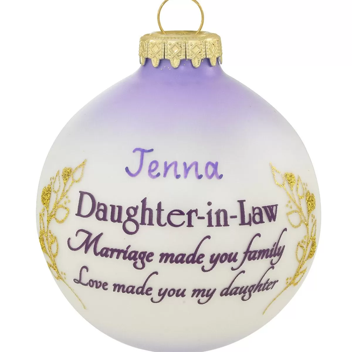 Bronner's Christmas Wonderland Personalized Daughter In Law Glass Ornament | Ornaments