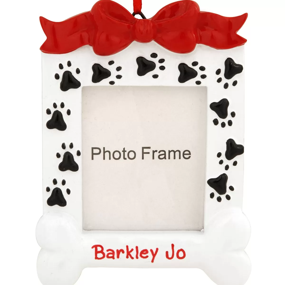 Bronner's Christmas Wonderland Personalized Dog Frame Ornament | Ornaments