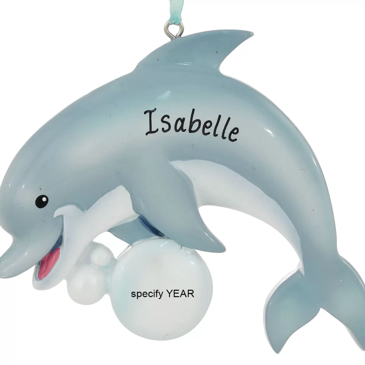 Bronner's Christmas Wonderland Personalized Dolphin Resin Ornament | Ornaments